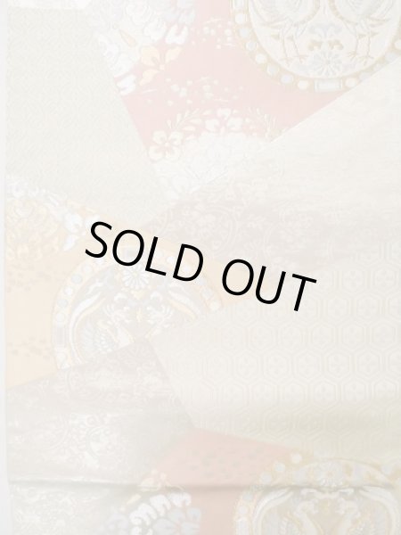 画像5: L0928X 袋帯 女性用着物 シルク（正絹）   オフ　ホワイト 唐花 【中古】 【USED】 【リサイクル】 ★★★★☆ (5)