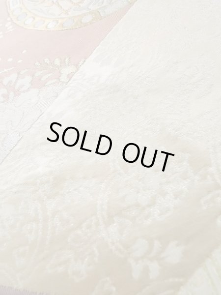 画像11: L0928X 袋帯 女性用着物 シルク（正絹）   オフ　ホワイト 唐花 【中古】 【USED】 【リサイクル】 ★★★★☆ (11)