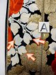 画像12: L1005N 袋帯 女性用着物 シルク（正絹）   黒 菊 【中古】 【USED】 【リサイクル】 ★★☆☆☆ (12)