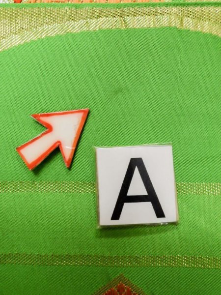 画像14: L1005Z 袋帯 女性用着物 シルク(正絹)   黄緑色 花 【中古】 【USED】 【リサイクル】 ★★★☆☆ (14)