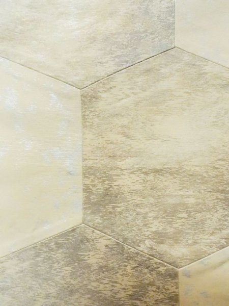 画像5: L1012B 袋帯 女性用着物 シルク(正絹)   オフ ホワイト 亀甲 【中古】 【USED】 【リサイクル】 ★★☆☆☆ (5)