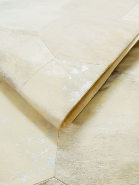 画像11: L1012B 袋帯 女性用着物 シルク(正絹)   オフ ホワイト 亀甲 【中古】 【USED】 【リサイクル】 ★★☆☆☆ (11)