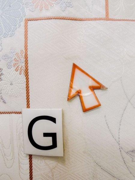 画像19: L1012G 袋帯 女性用着物 シルク(正絹)   オフ ホワイト ぼたん 【中古】 【USED】 【リサイクル】 ★★☆☆☆ (19)