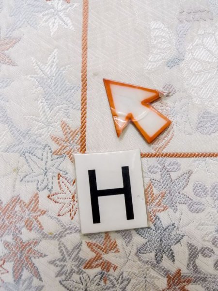 画像20: L1012G 袋帯 女性用着物 シルク(正絹)   オフ ホワイト ぼたん 【中古】 【USED】 【リサイクル】 ★★☆☆☆ (20)