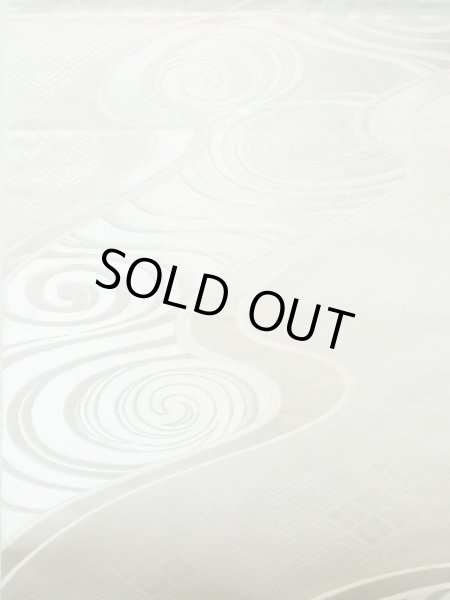 画像3: L1012L 袋帯 女性用着物 シルク(正絹)   銀色 流水 【中古】 【USED】 【リサイクル】 ★★★★☆ (3)