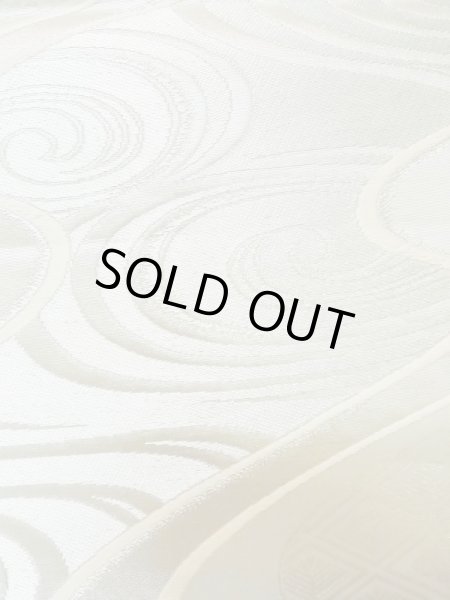 画像5: L1012L 袋帯 女性用着物 シルク(正絹)   銀色 流水 【中古】 【USED】 【リサイクル】 ★★★★☆ (5)