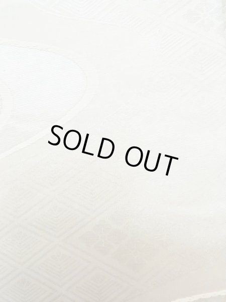 画像7: L1012L 袋帯 女性用着物 シルク(正絹)   銀色 流水 【中古】 【USED】 【リサイクル】 ★★★★☆ (7)