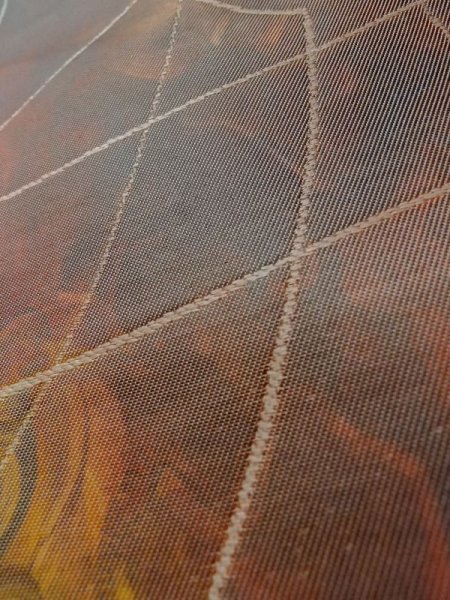 画像9: L1012O 袋帯 女性用着物 シルク(正絹)   マルチカラー 抽象的模様 【中古】 【USED】 【リサイクル】 ★★★☆☆ (9)