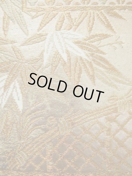 画像7: L1012T 袋帯 女性用着物 シルク（正絹）  光沢のある 桃色 菊 【中古】 【USED】 【リサイクル】 ★★★☆☆ (7)