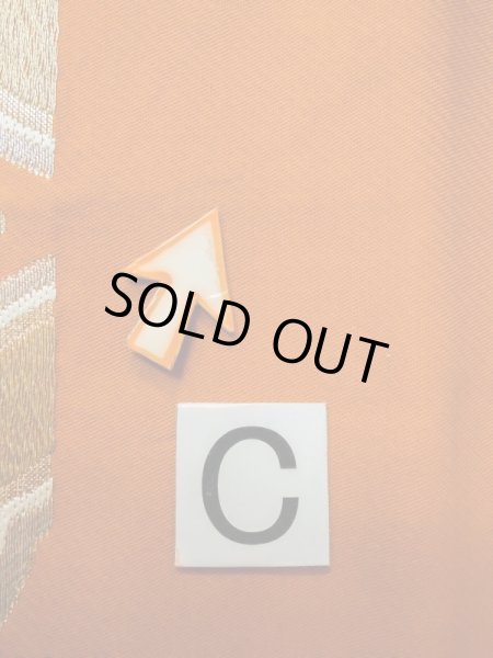 画像14: L1012W 袋帯 女性用着物 シルク(正絹)  淡い 橙色 更紗 【中古】 【USED】 【リサイクル】 ★★★☆☆ (14)