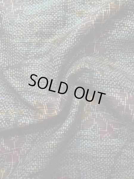 画像11: L1019A  紬 女性用着物  シルク(正絹) 淡い 深い 緑色, 花 深い【中古】 【USED】 【リサイクル】 ★★★★☆ (11)