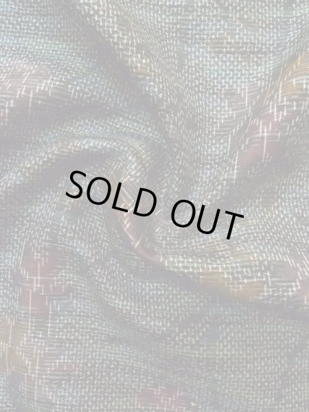 画像12: L1019A  紬 女性用着物  シルク(正絹) 淡い 深い 緑色, 花 深い【中古】 【USED】 【リサイクル】 ★★★★☆ (12)