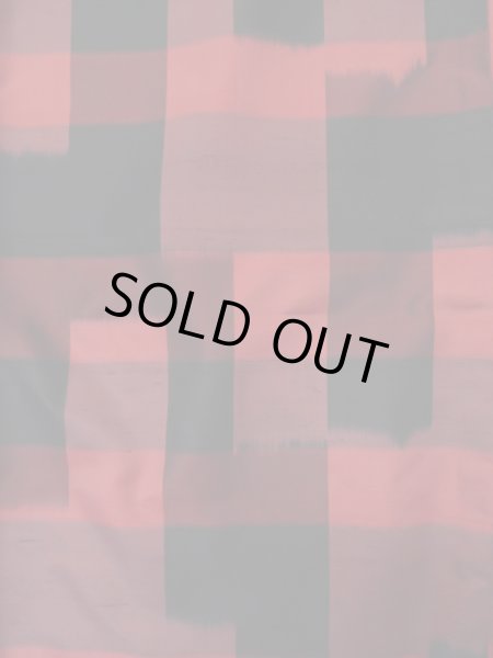 画像4: L1019C Mint  紬 女性用着物  シルク(正絹)   黒, 幾何学模様 【中古】 【USED】 【リサイクル】 ★★★★☆ (4)