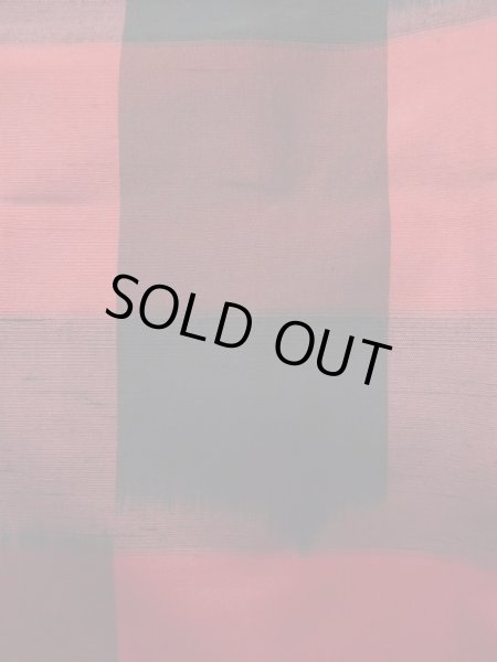 画像7: L1019C Mint  紬 女性用着物  シルク(正絹)   黒, 幾何学模様 【中古】 【USED】 【リサイクル】 ★★★★☆ (7)