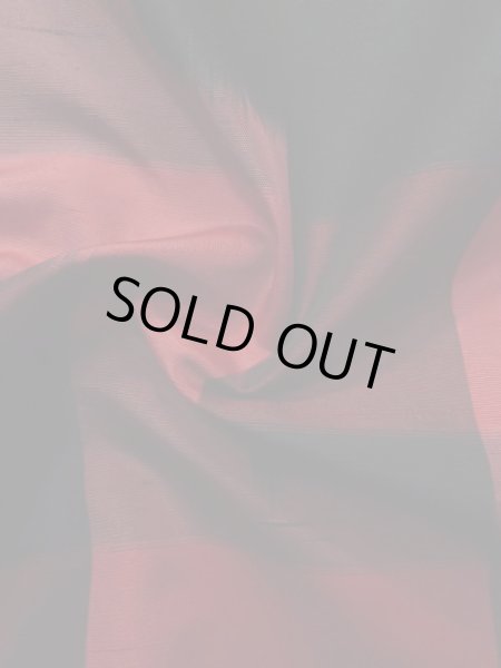 画像12: L1019C Mint  紬 女性用着物  シルク(正絹)   黒, 幾何学模様 【中古】 【USED】 【リサイクル】 ★★★★☆ (12)