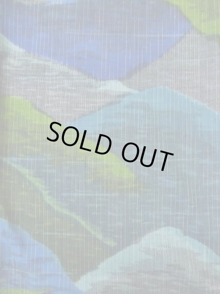 画像3: L1019E  紬 女性用着物  シルク（正絹）  淡い 青, 抽象的模様 淡い【中古】 【USED】 【リサイクル】 ★★★☆☆ (3)