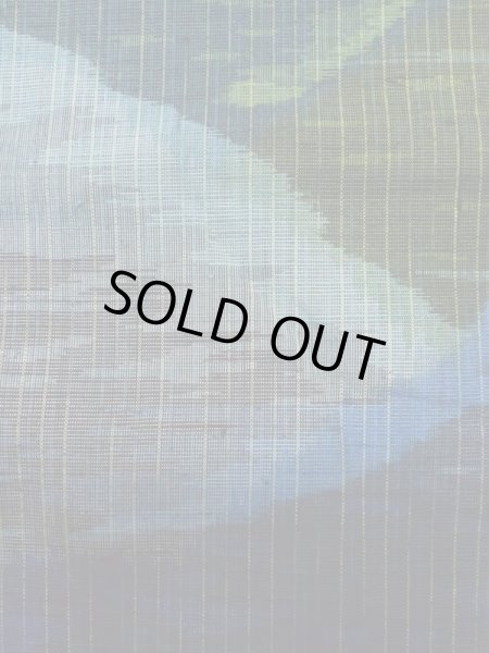 画像7: L1019E  紬 女性用着物  シルク（正絹）  淡い 青, 抽象的模様 淡い【中古】 【USED】 【リサイクル】 ★★★☆☆ (7)