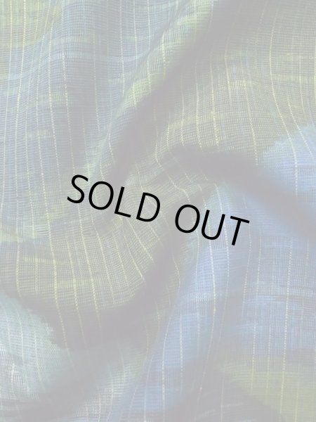 画像12: L1019E  紬 女性用着物  シルク（正絹）  淡い 青, 抽象的模様 淡い【中古】 【USED】 【リサイクル】 ★★★☆☆ (12)