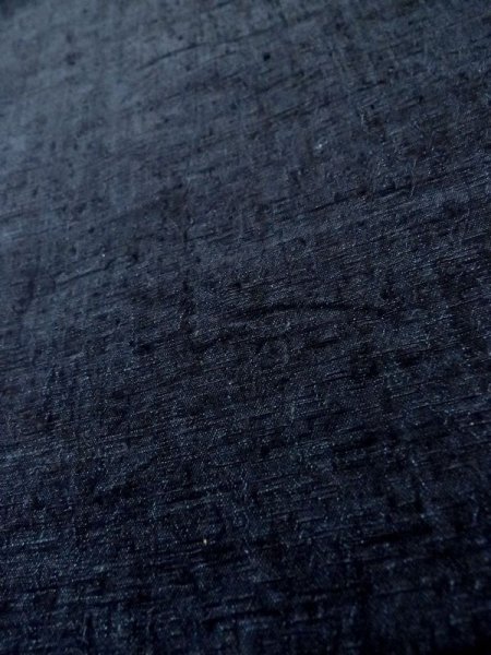 画像7: L1019G  紬 女性用着物  シルク（正絹）  深い 青,  【中古】 【USED】 【リサイクル】 ★★★☆☆ (7)