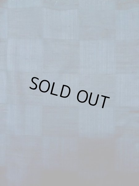 画像3: L1019I  紬 女性用着物 市松模様 シルク(正絹)  深い 青,  【中古】 【USED】 【リサイクル】 ★★★☆☆ (3)