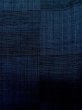 画像5: L1019I  紬 女性用着物 市松模様 シルク（正絹）  深い 青,  【中古】 【USED】 【リサイクル】 ★★★☆☆ (5)