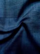 画像11: L1019I  紬 女性用着物 市松模様 シルク（正絹）  深い 青,  【中古】 【USED】 【リサイクル】 ★★★☆☆ (11)