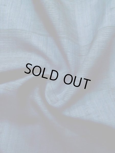 画像12: L1019I  紬 女性用着物 市松模様 シルク(正絹)  深い 青,  【中古】 【USED】 【リサイクル】 ★★★☆☆ (12)