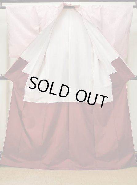 画像2: L1019J  紬 女性用着物  シルク(正絹) 淡い 薄い 桃色, 菊 【中古】 【USED】 【リサイクル】 ★★☆☆☆ (2)