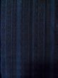 画像4: L1019O  紬 女性用着物  シルク（正絹）  深い 青, 縞 【中古】 【USED】 【リサイクル】 ★★☆☆☆ (4)