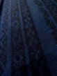 画像8: L1019O  紬 女性用着物  シルク（正絹）  深い 青, 縞 【中古】 【USED】 【リサイクル】 ★★☆☆☆ (8)