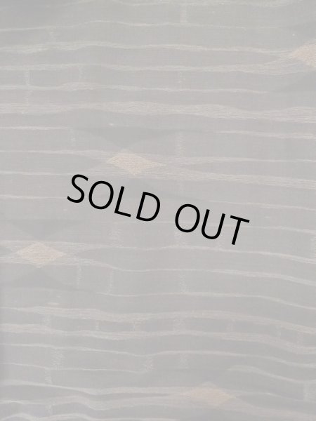 画像3: L1019X  織 女性用着物  シルク(正絹)  深い 茶色, 線 【中古】 【USED】 【リサイクル】 ★★★☆☆ (3)