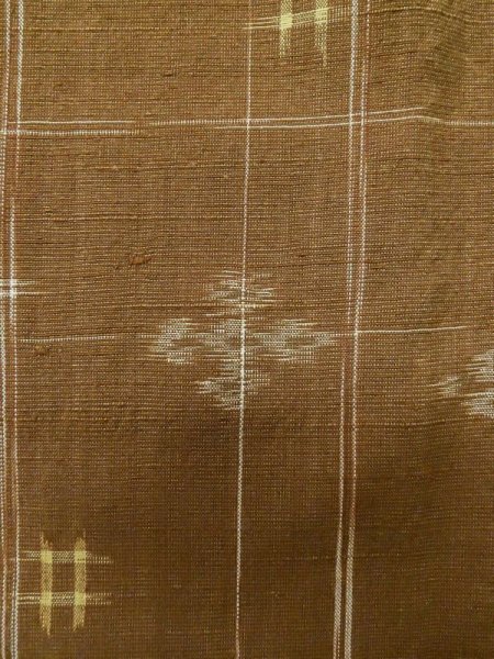 画像5: L1020C Mint  紬 女性用着物  ウール   茶色, 抽象的模様 【中古】 【USED】 【リサイクル】 ★★★★☆ (5)