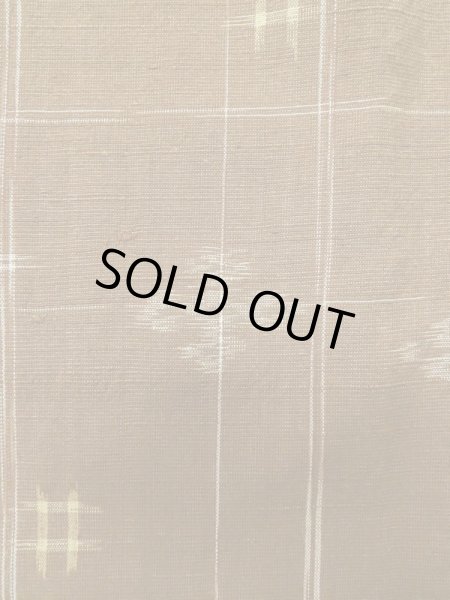 画像5: L1020C Mint  紬 女性用着物  ウール   茶色, 抽象的模様 【中古】 【USED】 【リサイクル】 ★★★★☆ (5)