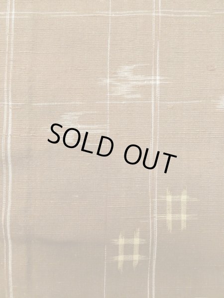 画像6: L1020C Mint  紬 女性用着物  ウール   茶色, 抽象的模様 【中古】 【USED】 【リサイクル】 ★★★★☆ (6)