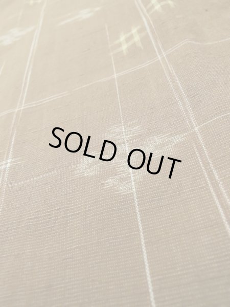 画像9: L1020C Mint  紬 女性用着物  ウール   茶色, 抽象的模様 【中古】 【USED】 【リサイクル】 ★★★★☆ (9)