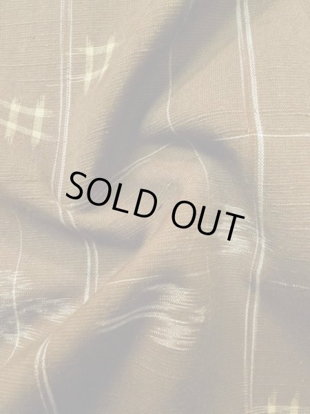 画像11: L1020C Mint  紬 女性用着物  ウール   茶色, 抽象的模様 【中古】 【USED】 【リサイクル】 ★★★★☆ (11)