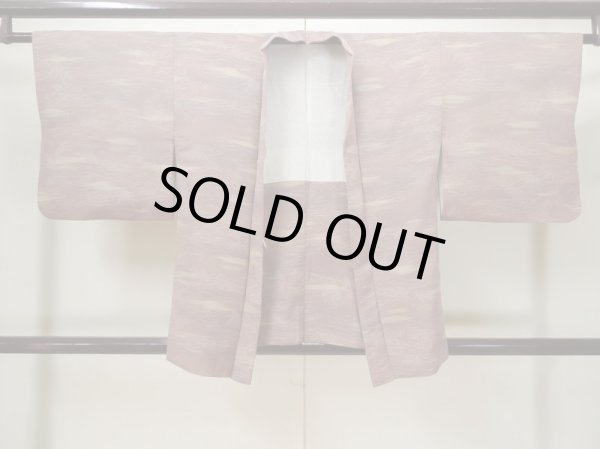 画像1: L1026C  羽織 女性用着物  シルク（正絹） 淡い 薄い 紫色, 花 【中古】 【USED】 【リサイクル】 ★★☆☆☆ (1)