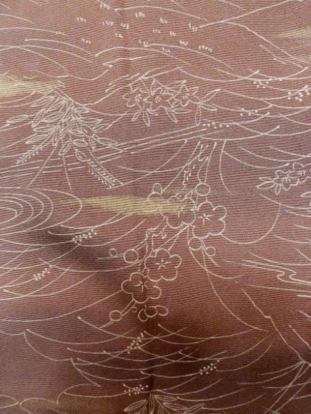 画像5: L1026C  羽織 女性用着物  シルク(正絹) 淡い 薄い 紫色, 花 【中古】 【USED】 【リサイクル】 ★★☆☆☆ (5)