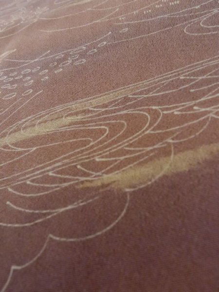 画像10: L1026C  羽織 女性用着物  シルク(正絹) 淡い 薄い 紫色, 花 【中古】 【USED】 【リサイクル】 ★★☆☆☆ (10)