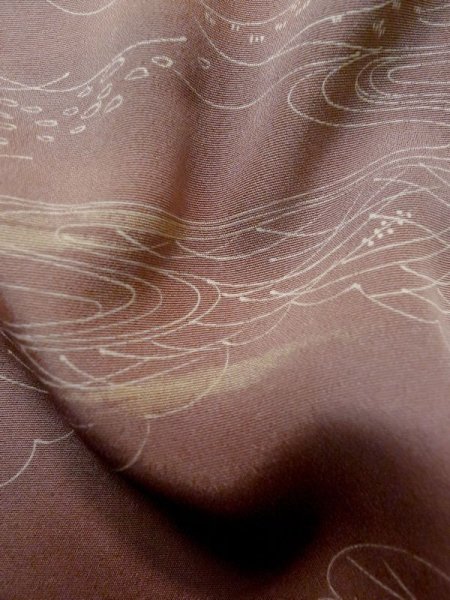 画像11: L1026C  羽織 女性用着物  シルク(正絹) 淡い 薄い 紫色, 花 【中古】 【USED】 【リサイクル】 ★★☆☆☆ (11)