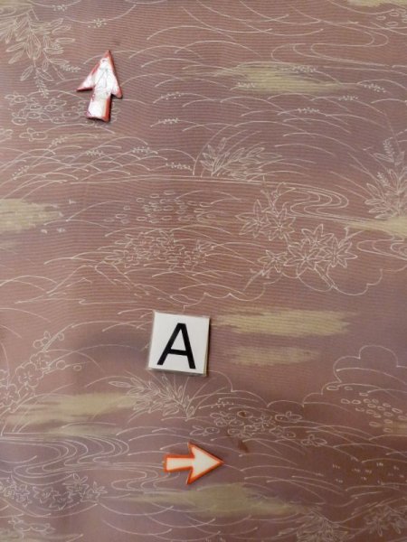 画像14: L1026C  羽織 女性用着物  シルク(正絹) 淡い 薄い 紫色, 花 【中古】 【USED】 【リサイクル】 ★★☆☆☆ (14)