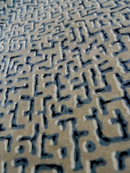 画像7: L1026E  羽織 女性用着物  シルク(正絹)   灰色, 抽象的模様 【中古】 【USED】 【リサイクル】 ★★☆☆☆ (7)