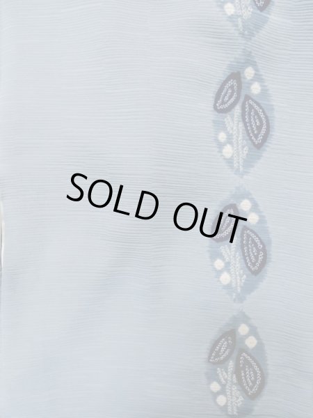 画像3: L1026H Mint  羽織 女性用着物  シルク(正絹)  淡い 水色, 葉 【中古】 【USED】 【リサイクル】 ★★★★☆ (3)