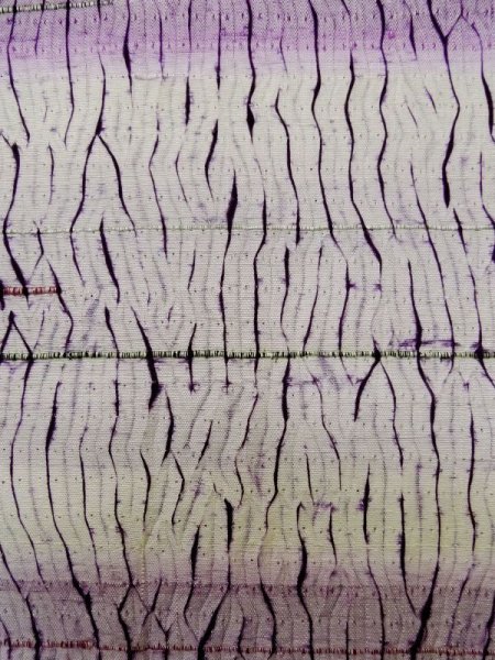 画像5: L1026K Mint  羽織 女性用着物  シルク（正絹） 淡い 薄い 藤色, 抽象的模様 【中古】 【USED】 【リサイクル】 ★★★★☆ (5)