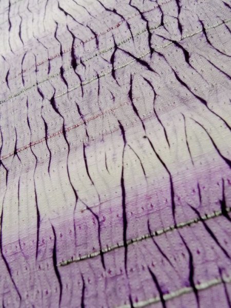 画像10: L1026K Mint  羽織 女性用着物  シルク（正絹） 淡い 薄い 藤色, 抽象的模様 【中古】 【USED】 【リサイクル】 ★★★★☆ (10)