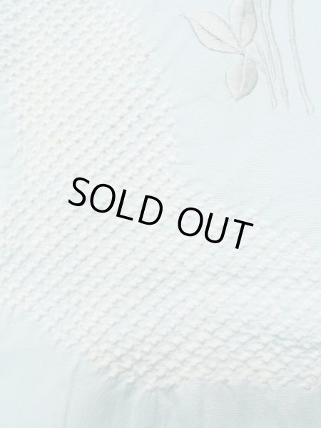 画像6: L1026N  羽織 女性用着物  シルク（正絹）   水色, 花 【中古】 【USED】 【リサイクル】 ★★☆☆☆ (6)