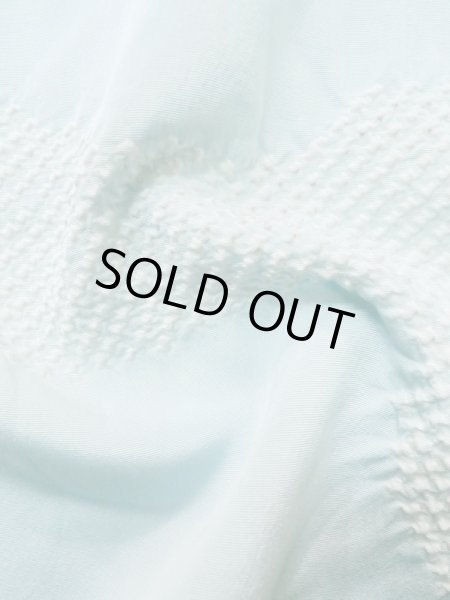 画像10: L1026N  羽織 女性用着物  シルク（正絹）   水色, 花 【中古】 【USED】 【リサイクル】 ★★☆☆☆ (10)