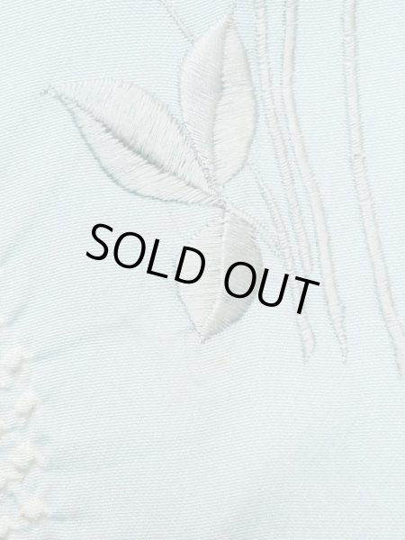 画像12: L1026N  羽織 女性用着物  シルク（正絹）   水色, 花 【中古】 【USED】 【リサイクル】 ★★☆☆☆ (12)