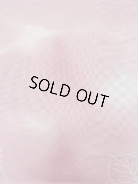 画像7: L1026P  羽織 女性用着物  シルク（正絹）  淡い 桃色, 葉 【中古】 【USED】 【リサイクル】 ★★☆☆☆ (7)