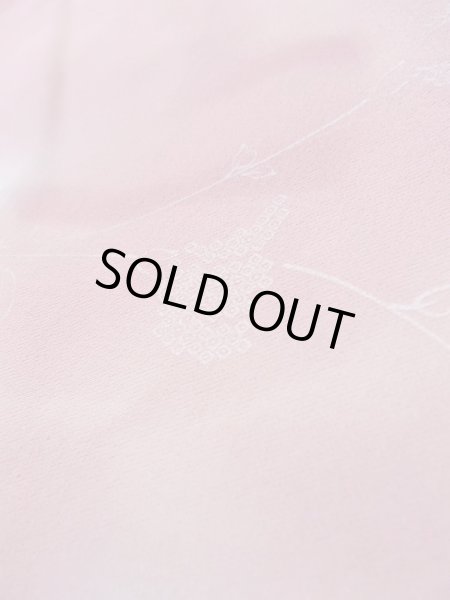 画像9: L1026P  羽織 女性用着物  シルク（正絹）  淡い 桃色, 葉 【中古】 【USED】 【リサイクル】 ★★☆☆☆ (9)